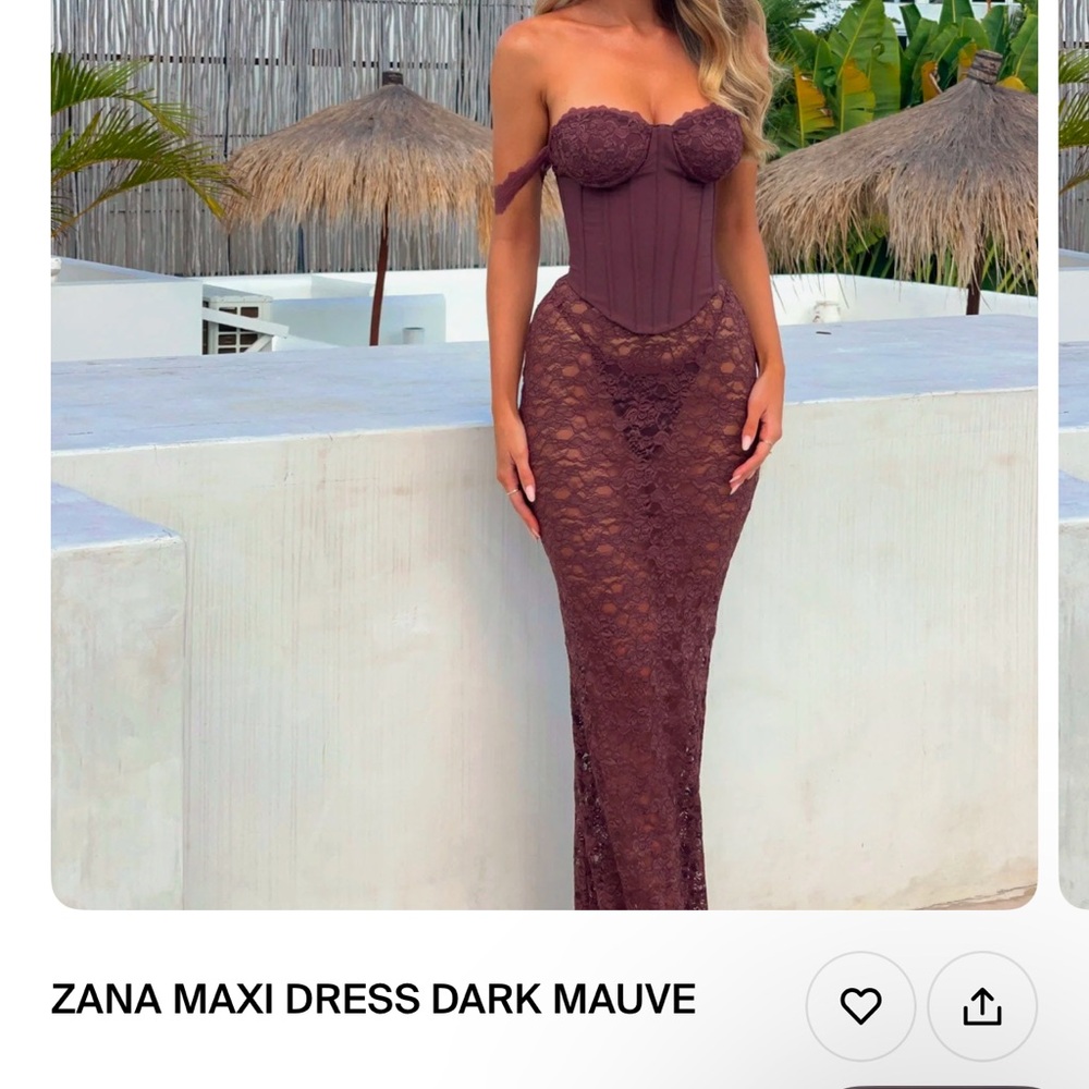 Zana Dark Mauve Maxi Dress